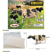 Load image into Gallery viewer, Cow (illuminated) - 3D Puzzle
