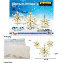Load image into Gallery viewer, Snowflake Ornaments - 3D Puzzle
