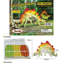 Load image into Gallery viewer, Stegosaurus (illuminated) - 3D Puzzle
